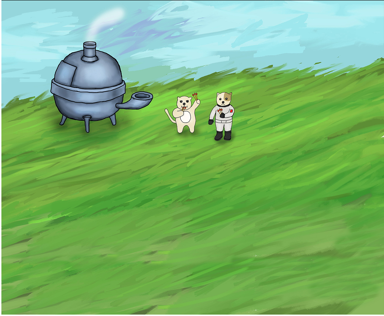 追逐星星的猫（图ZMzczNTQzNDI0） - 绘本 - 站酷设计师litterfrog原创素材 - 站酷ZCOOL