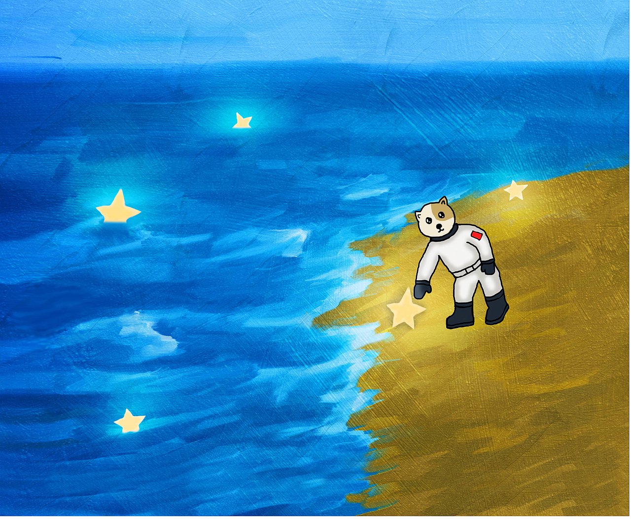 追逐星星的猫（图ZMzczNTQzMzY0） - 绘本 - 站酷设计师litterfrog原创素材 - 站酷ZCOOL