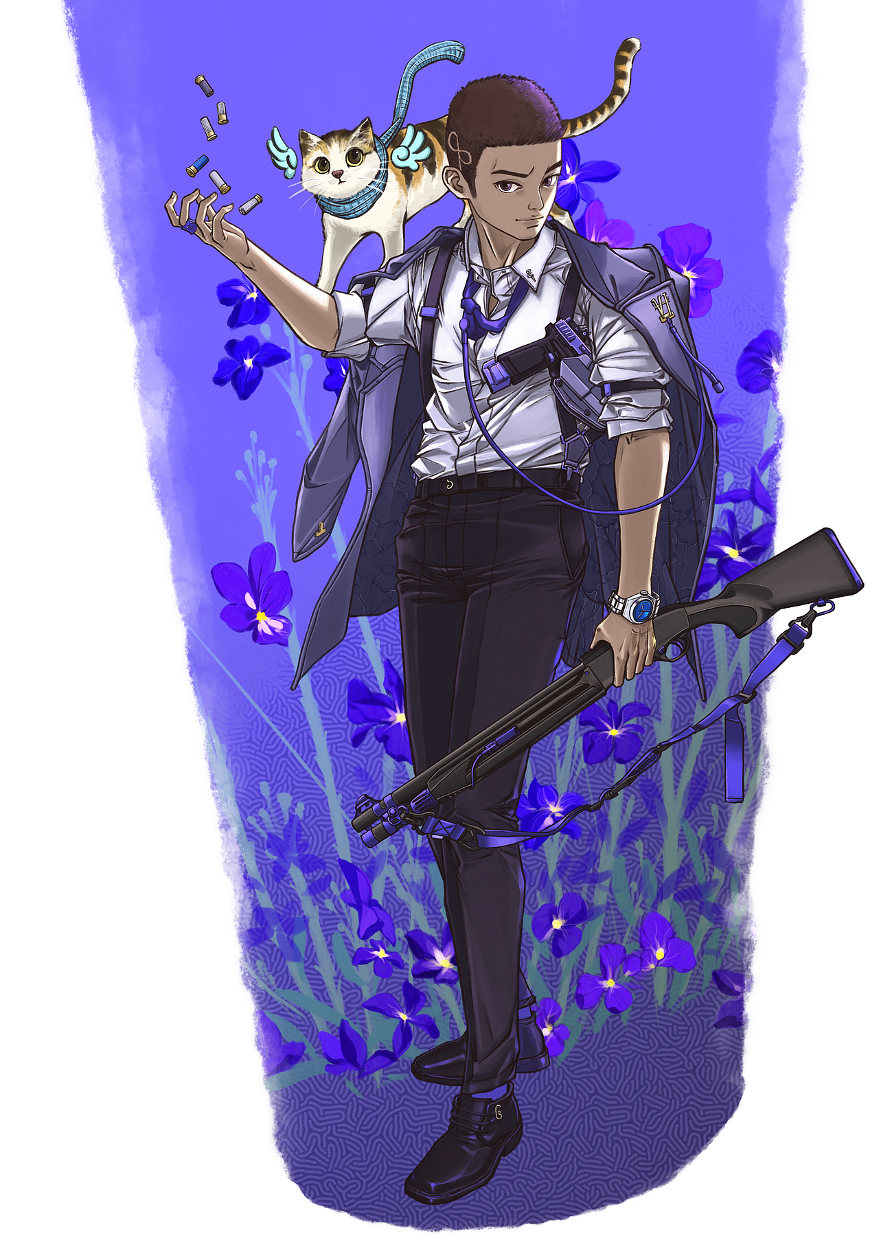 花 狗 猫 枪（图ZMzczNTUyMTQ4） - 创作习作 - 站酷设计师史大圆儿原创素材 - 站酷ZCOOL