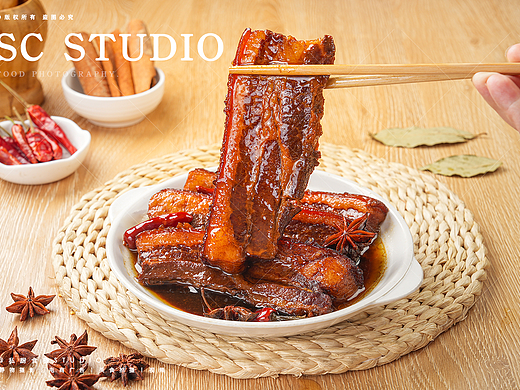 私厨食摄把子肉｜卤肉饭｜武汉美食拍摄｜酒店餐饮菜品