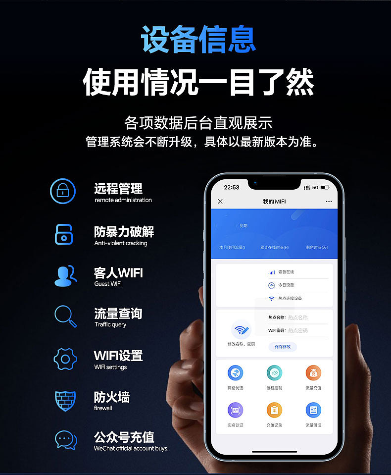 移动随身wifi便携式无线路由器办公家用上网宽带5Ghz