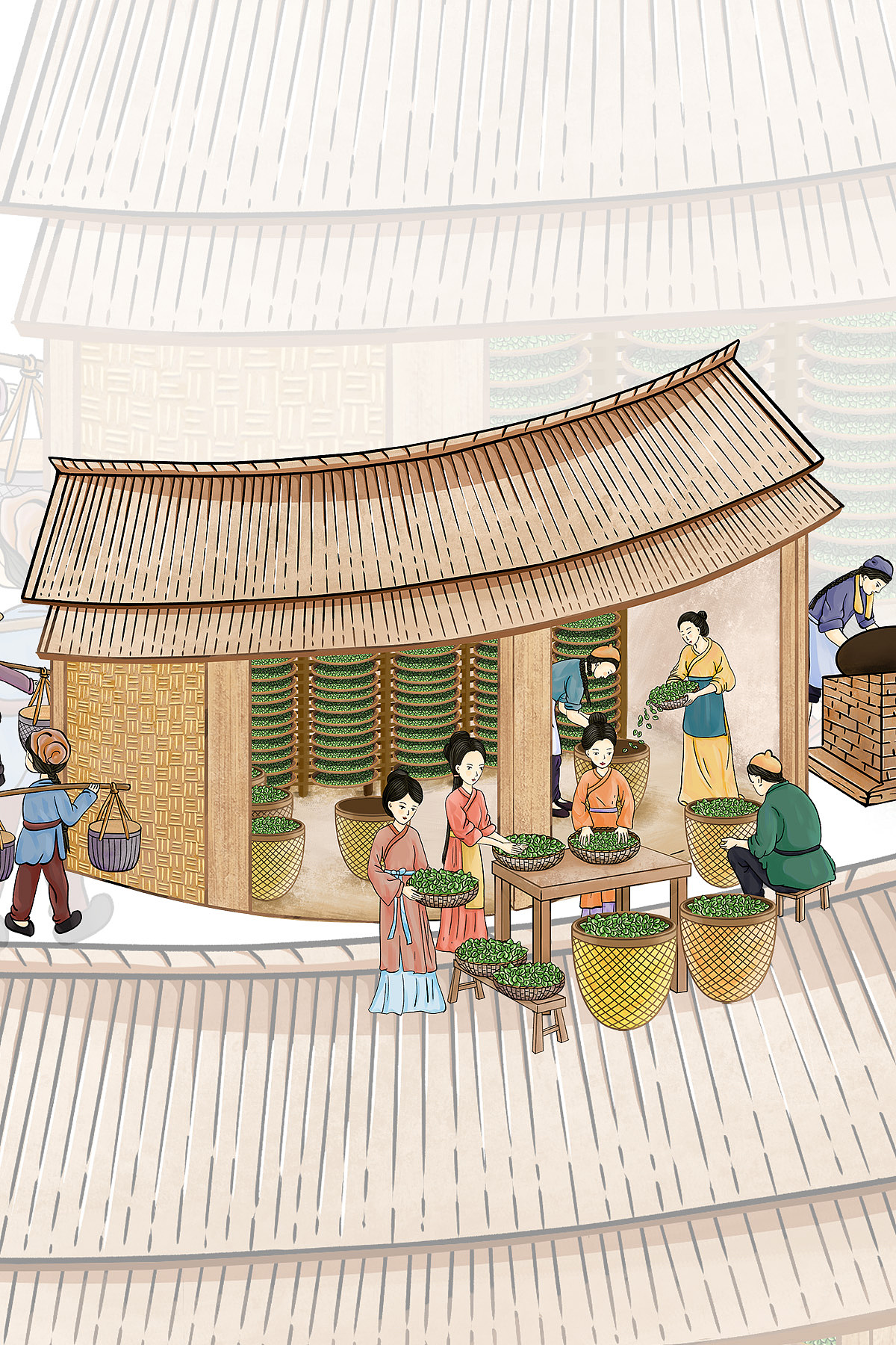 茶系小场景插画（图ZMzczNTYyNjA0） - 创作习作 - 站酷设计师娜边原创素材 - 站酷ZCOOL