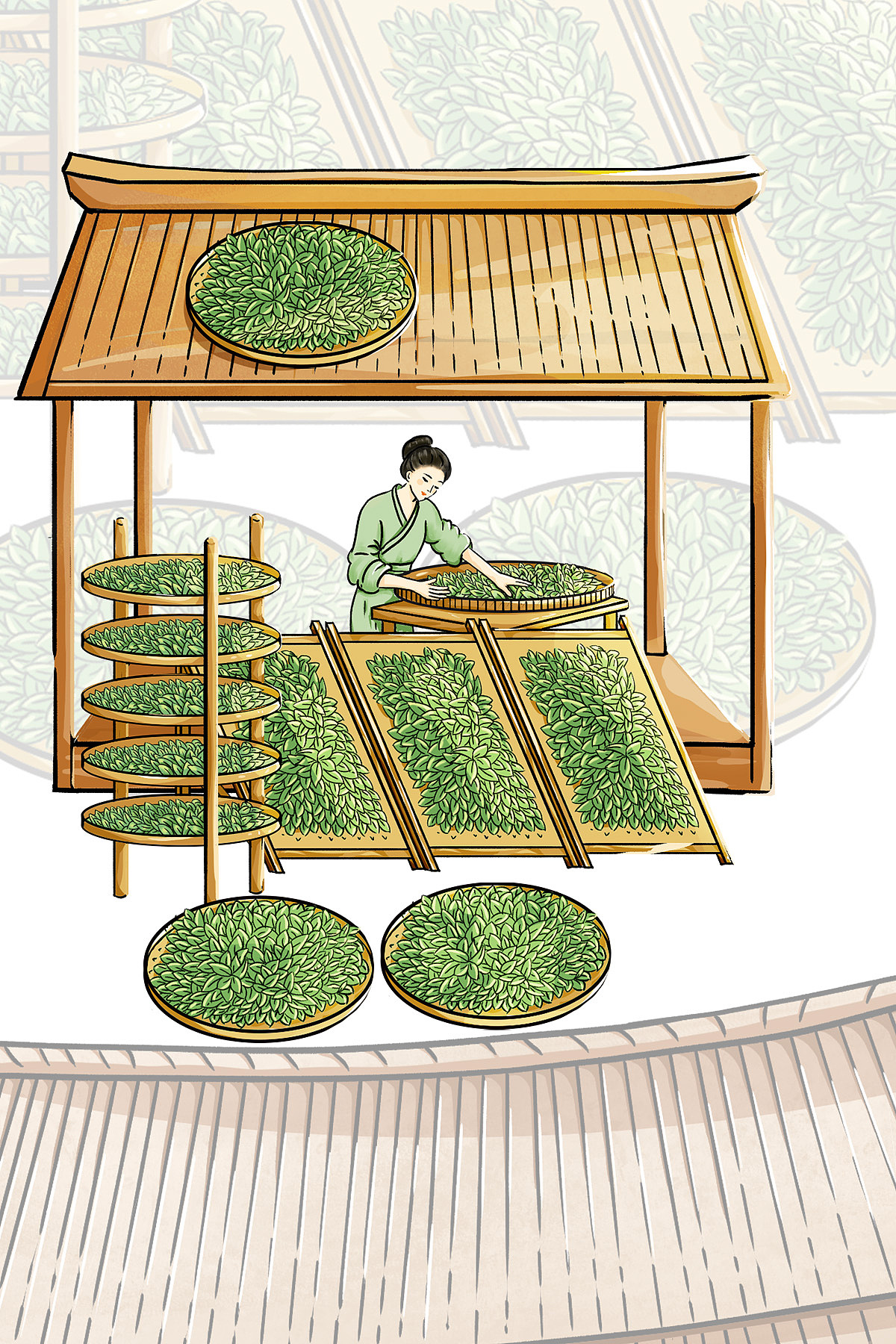 茶系小场景插画（图ZMzczNTYyNjA4） - 创作习作 - 站酷设计师娜边原创素材 - 站酷ZCOOL