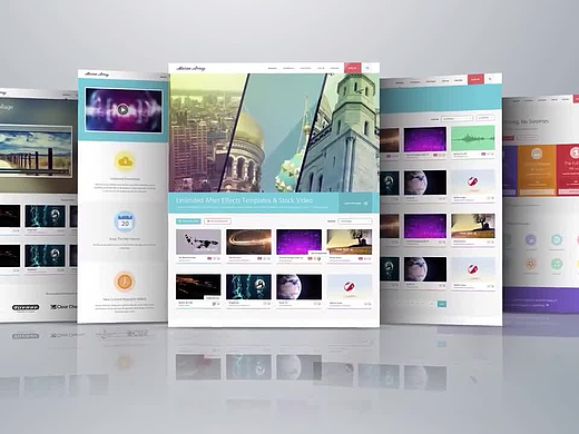 PR模板|创意3D模型演示业务宣传网站动画动效动态海报