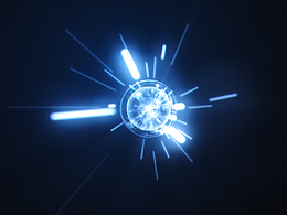 粒子爆照logo效果