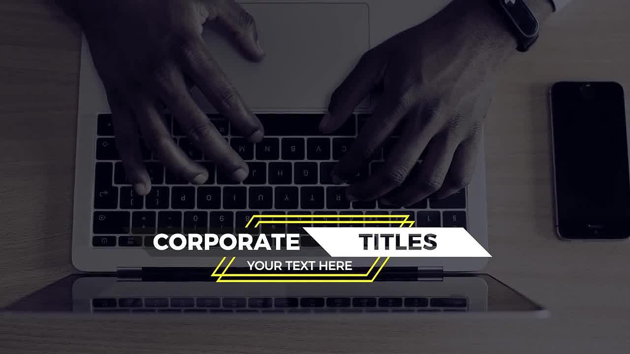 PR模板|简洁清晰创意全屏动画标题介绍未来派企业广告