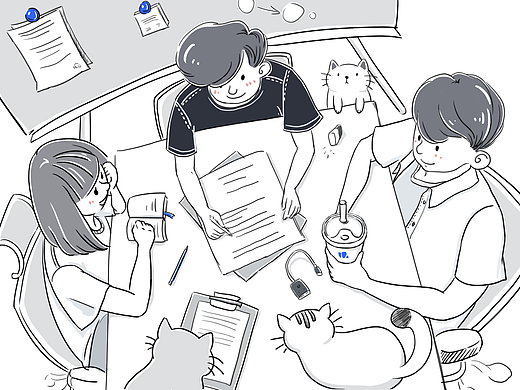 几幅不太起眼的品牌宣传小插画~~
