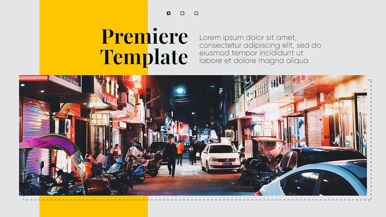 PR模板|简洁设计流畅文本动画过渡标题介绍新媒体图像