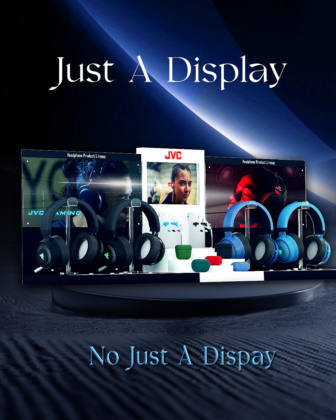 JVC耳机试听座台