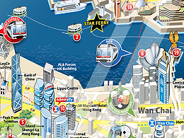 港珠澳三城手绘地图