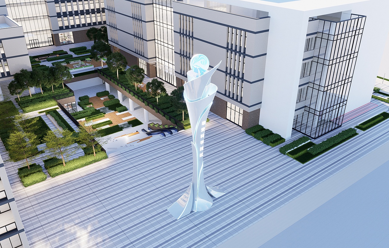 科技主题精神堡垒效果图原创设计