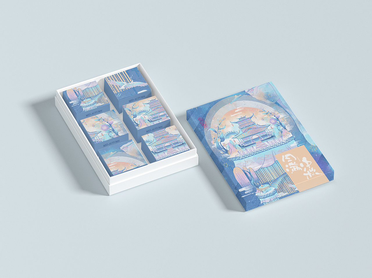 中秋插画-提灯（图ZMzczNTg2NDg4） - 海报 - 站酷设计师画画的LING酱原创素材 - 站酷ZCOOL