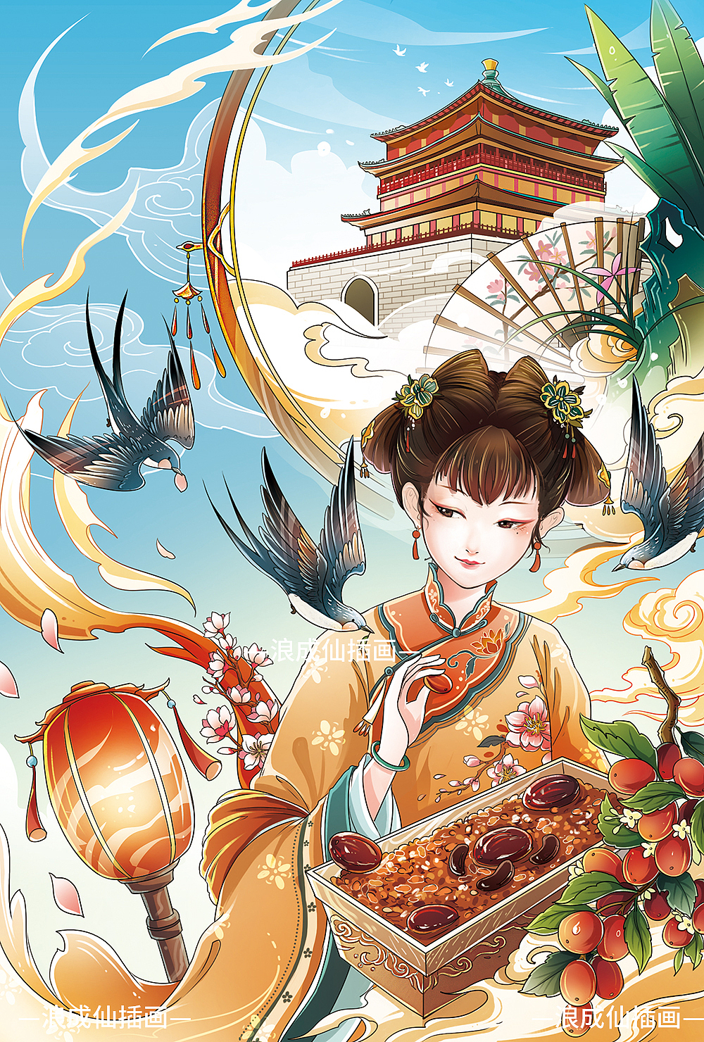 近期国潮风美食包装插画合集二（图ZMzczNTkwNTI0） - 商业插画 - 站酷设计师浪成仙原创素材 - 站酷ZCOOL