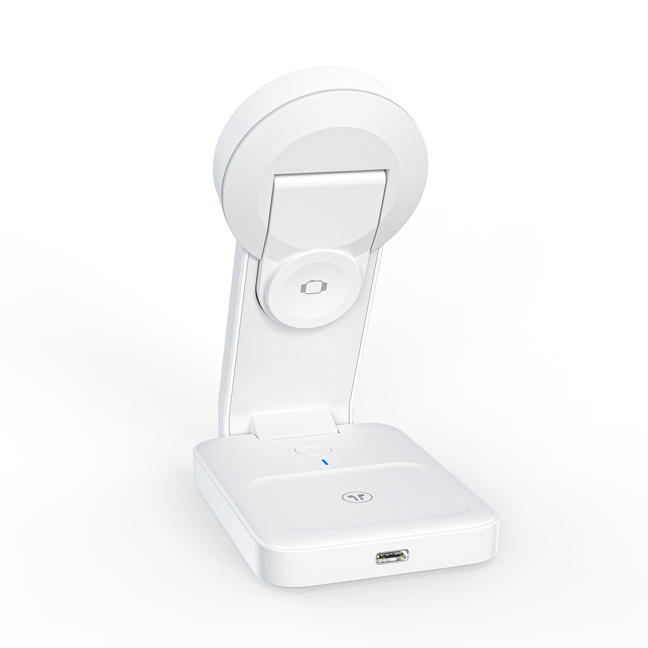 Qi2 3合1无线充电站,产品动画渲染