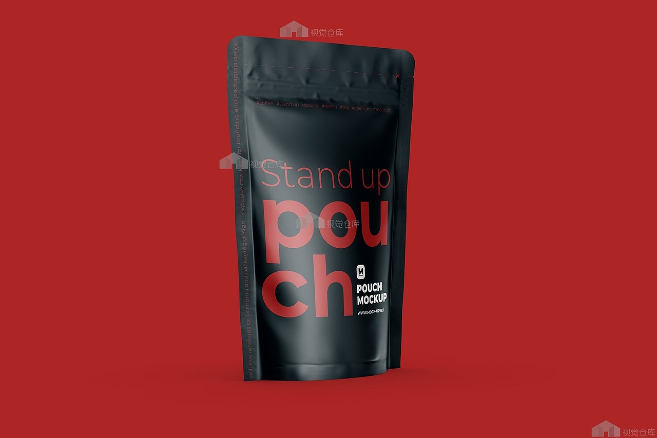 自立食品零食拉链自封塑料袋设计展示贴图样机