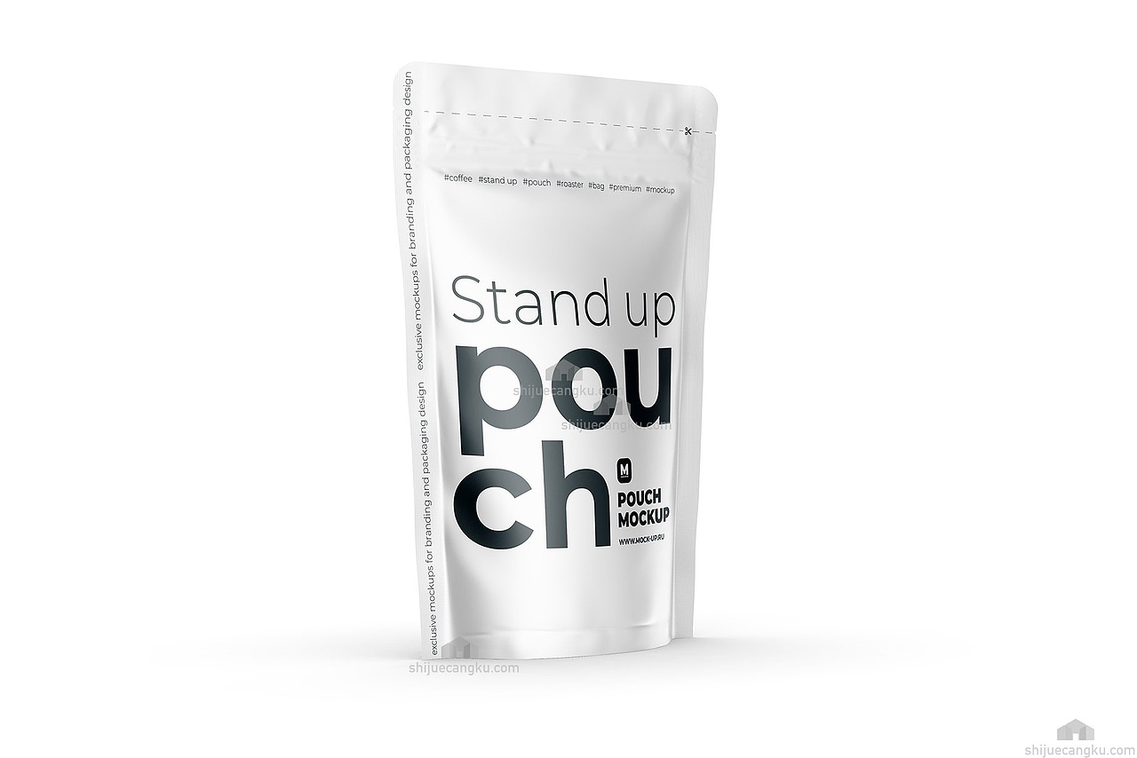 自立食品零食拉链自封塑料袋设计展示贴图样机