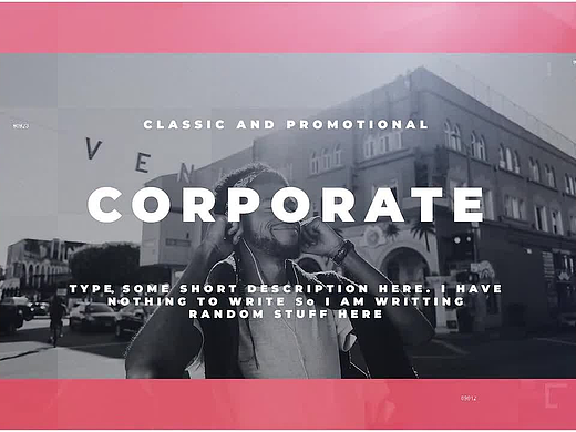 PR模板|优雅动态文本动画标题介绍企业公司广告片头