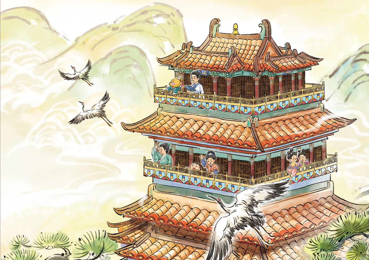 古诗绘本插画（图ZMzczNjUzMDcy） - 儿童插画 - 站酷设计师薪南原创素材 - 站酷ZCOOL