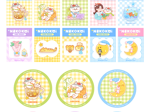 【Nekokoi】文创周边第一弹冰箱贴/杯垫/滴胶挂件/贴纸
