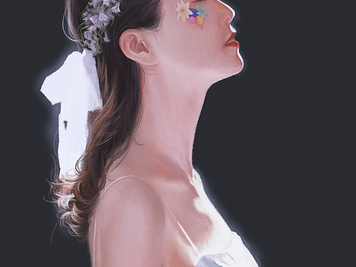 光影婚纱女