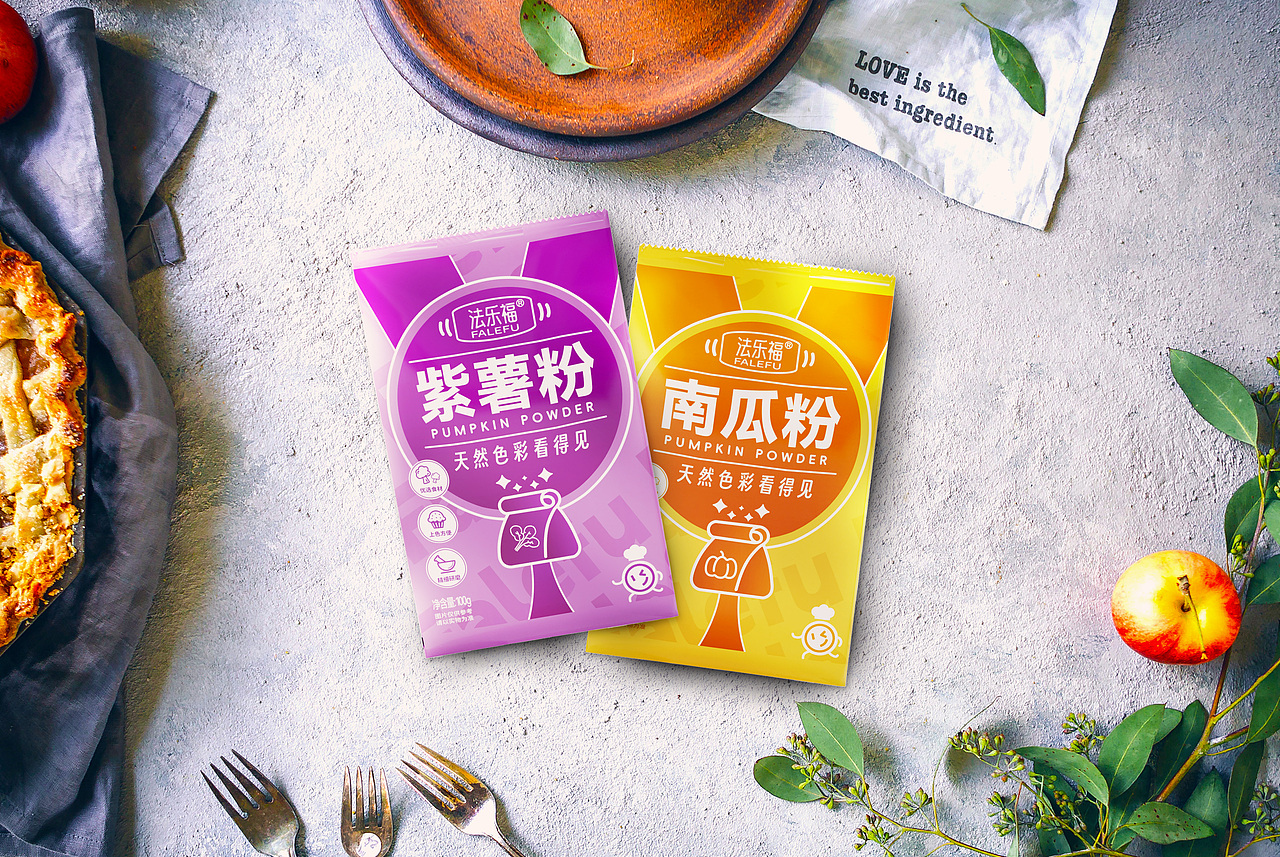 法乐福商用果蔬粉系列包装设计(来自草木青)