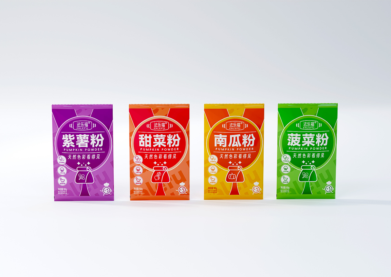 法乐福商用果蔬粉系列包装设计(来自草木青)
