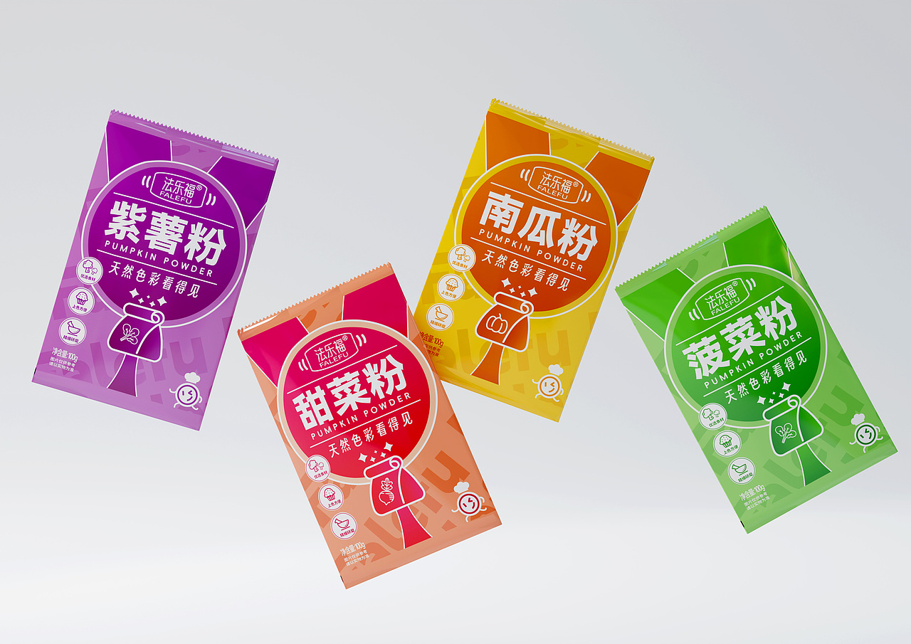 法乐福商用果蔬粉系列包装设计(来自草木青)