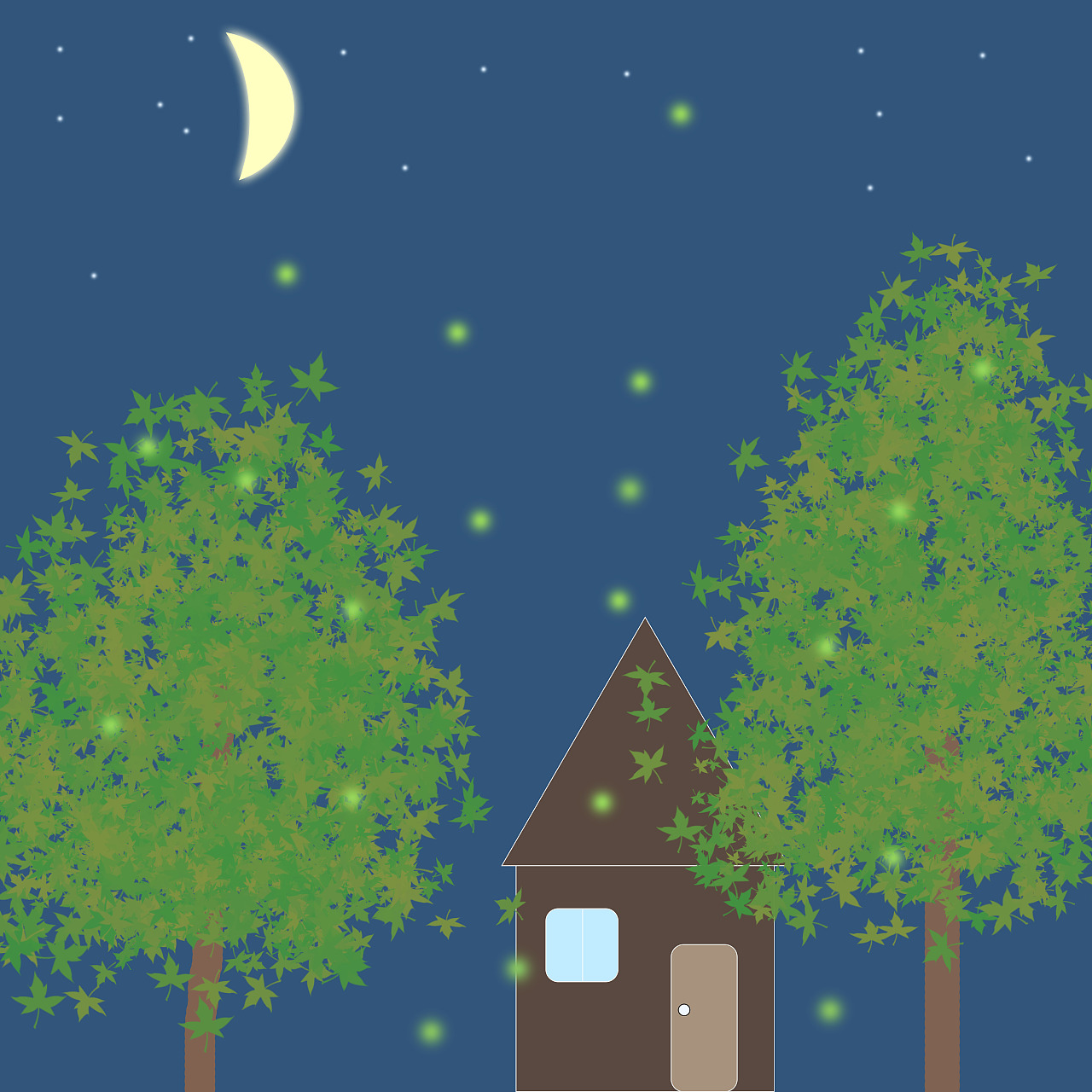 夏夜萤火虫（图ZMzczNzAwMzcy） - 短篇/格漫 - 站酷设计师jqm2021原创素材 - 站酷ZCOOL