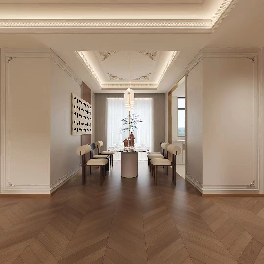 法式大平层,现代方式演绎贵族格调