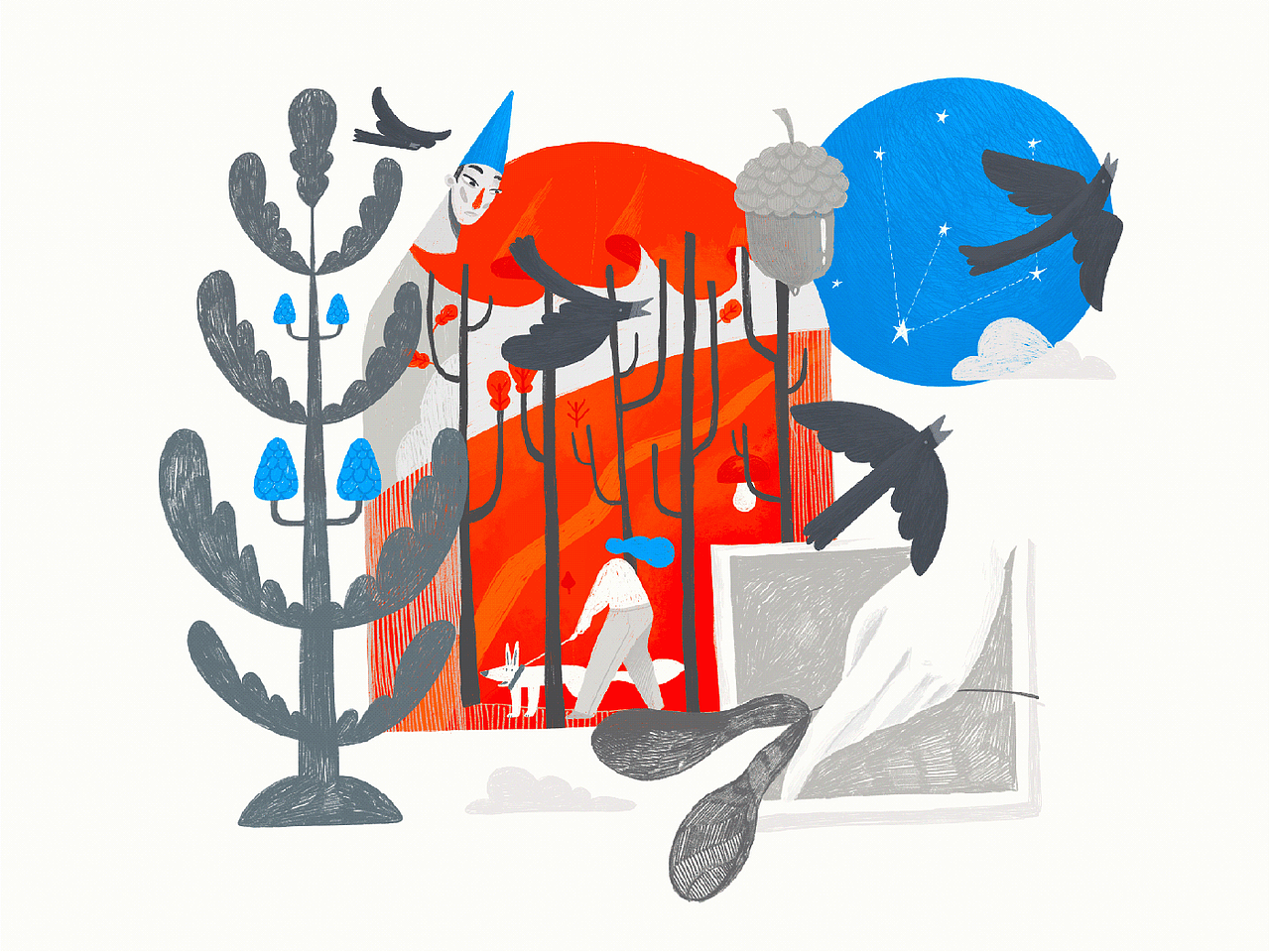 四季艺术 — 全年数字插图