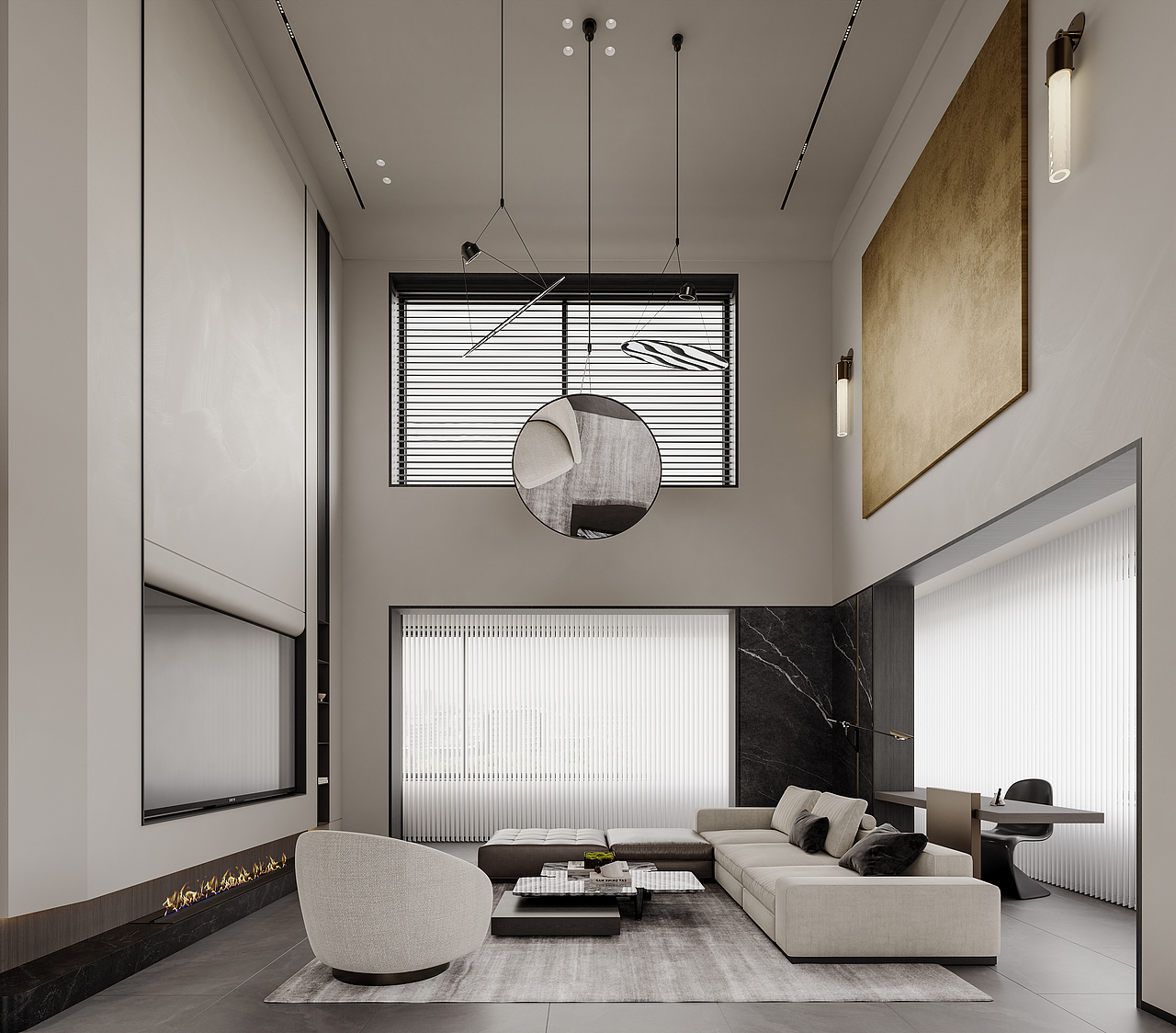 意式低奢 家居渲染