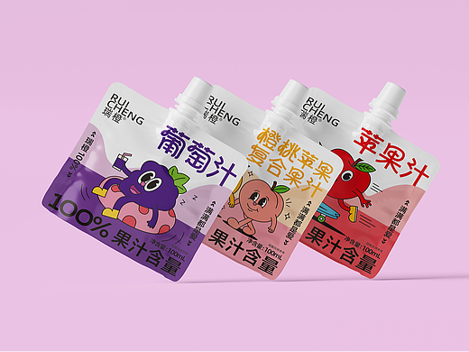 APE作品「瑞橙」100%果汁系列包装设计