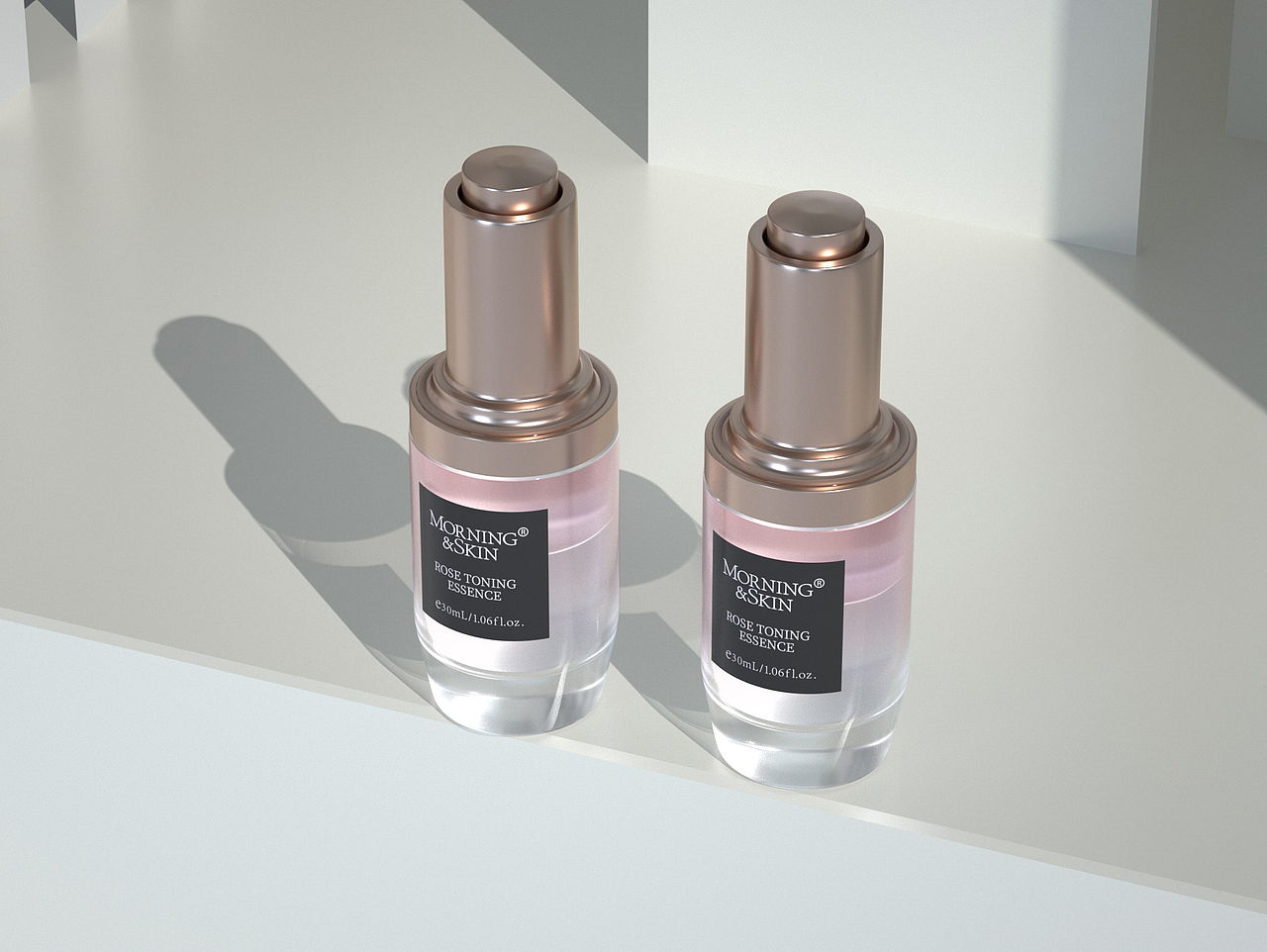 玫瑰肌底液精华包装设计