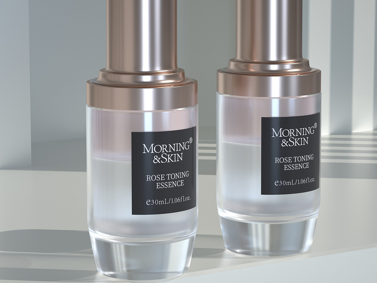 玫瑰肌底液精华包装设计