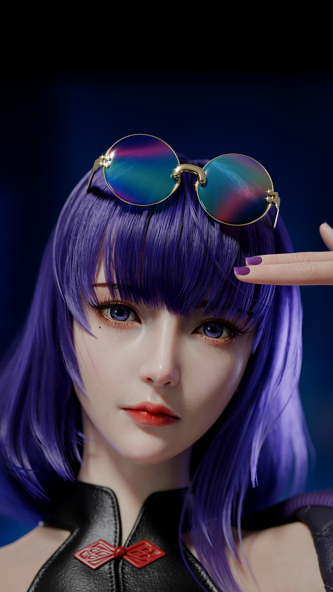 Blender赛车女郎-雷电将军