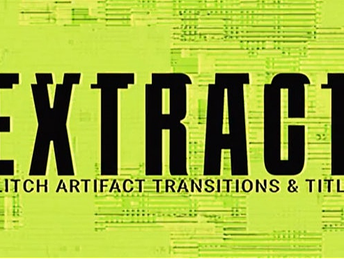 PR模板|未来派赛博朋克故障过渡标题展示电影科幻