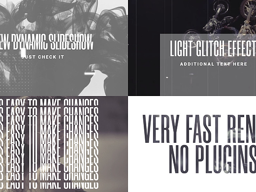 PR模板|创意快速视觉动态酷炫效果抽象动画标题展示