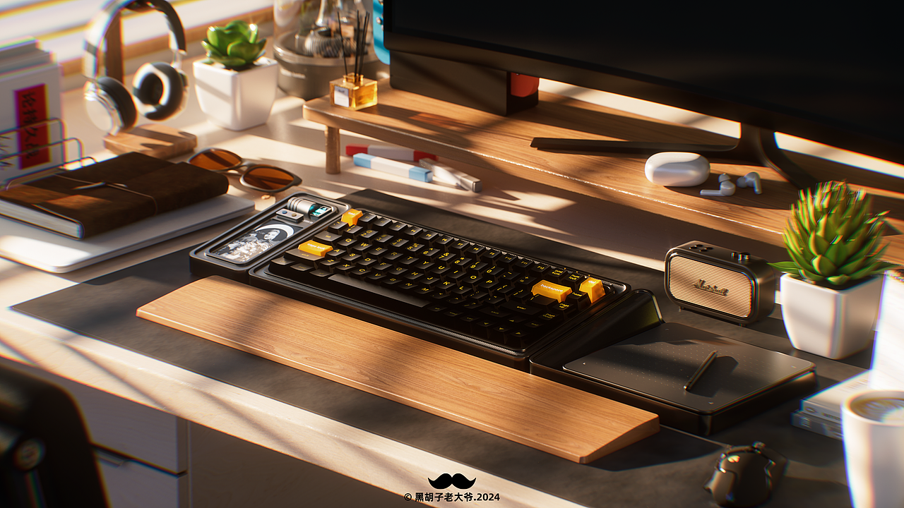 一些桌面场景的渲染作品