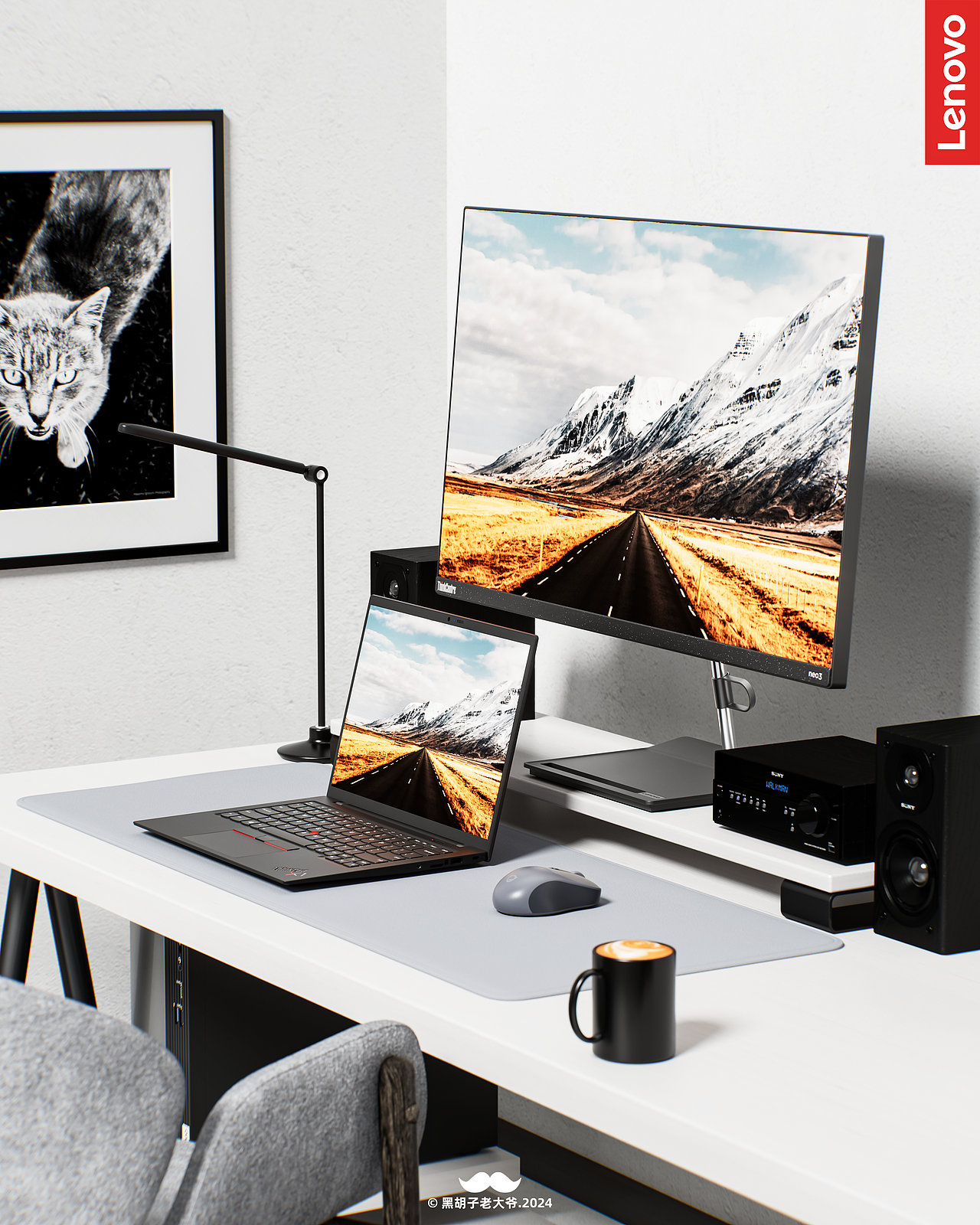 一些桌面场景的渲染作品