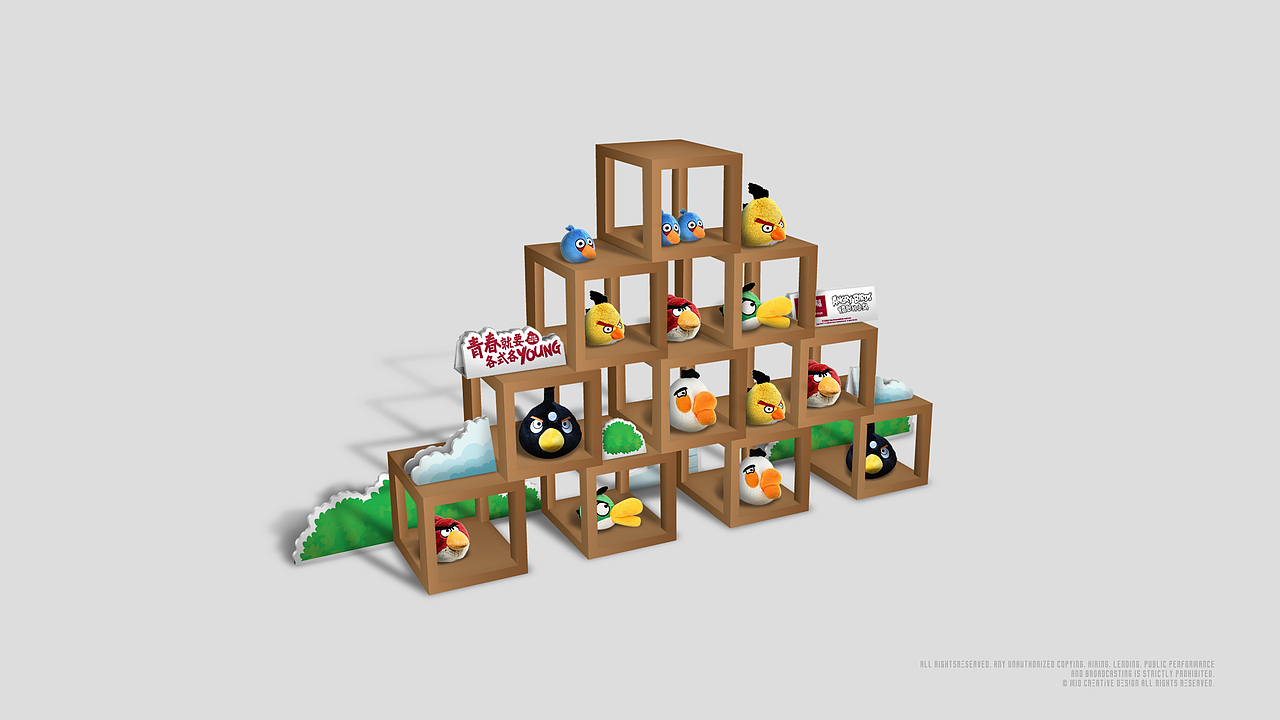 2013 周大福×愤怒的小鸟 推广活动展示视觉设计