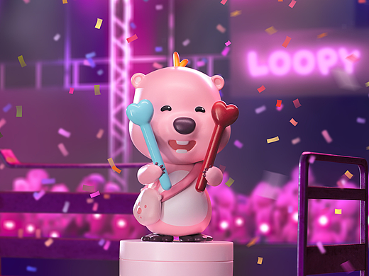 盲盒摄影-名创优品 LOOPY勇闯演艺圈印章