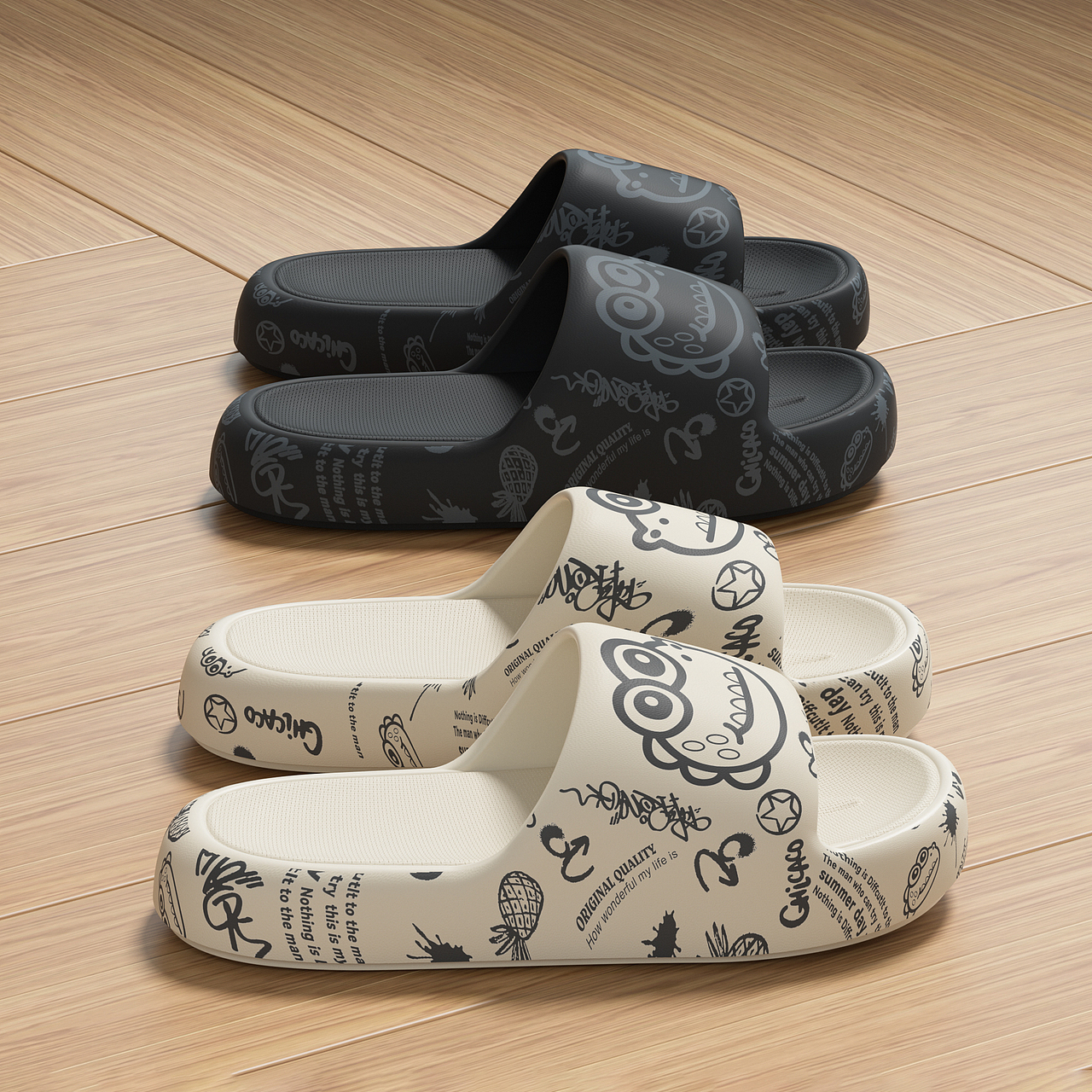 拖鞋3D建模渲染