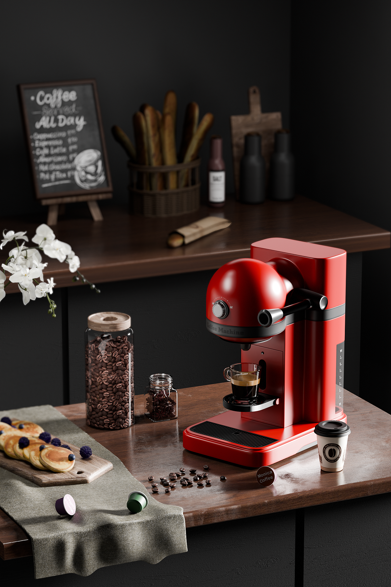 Blender咖啡机产品渲染