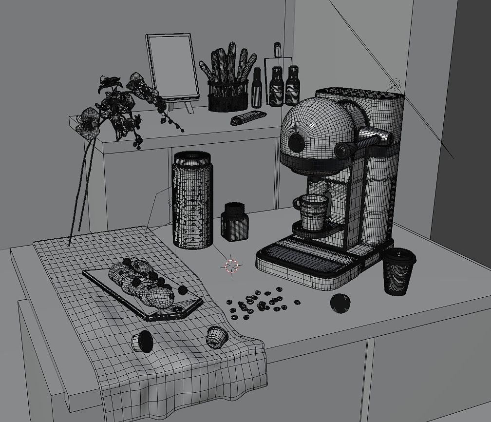 Blender咖啡机产品渲染