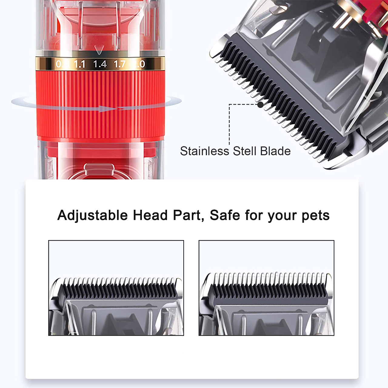 Amazon宠物用品/剃毛器/建模 渲染 亚马逊主图设计案例