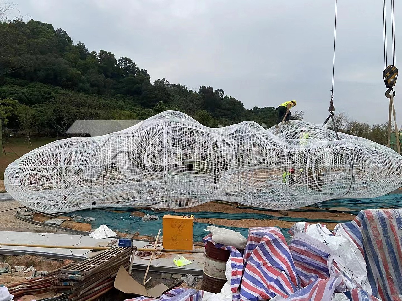 大型不锈钢云朵景观雕塑 不锈钢雕塑定制