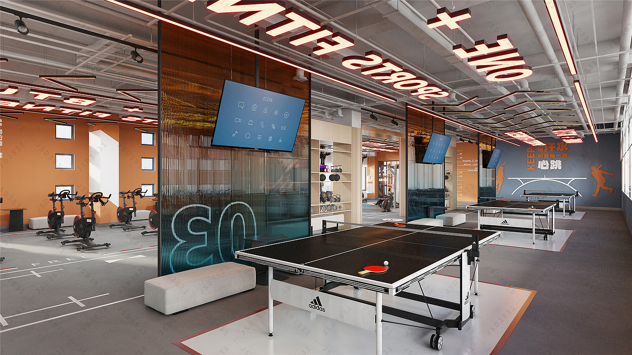 健身俱乐部室内设计,网红健身房,健身俱乐部装修设计