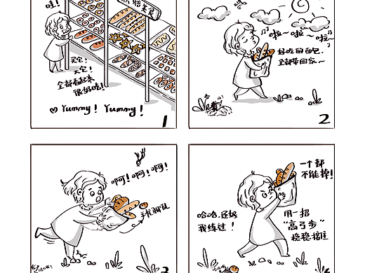 四格漫画/day11/买面包