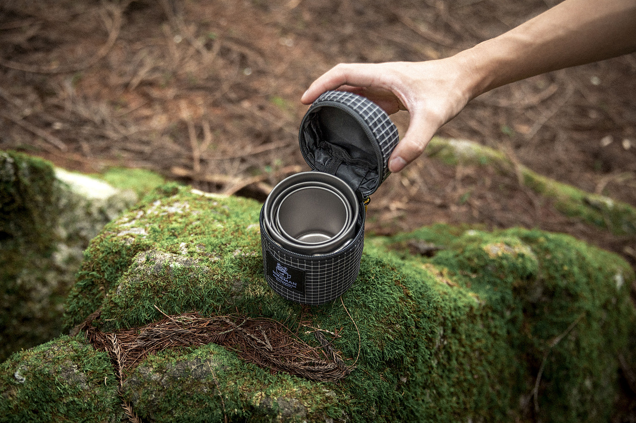 户外露营杯收纳包拍摄