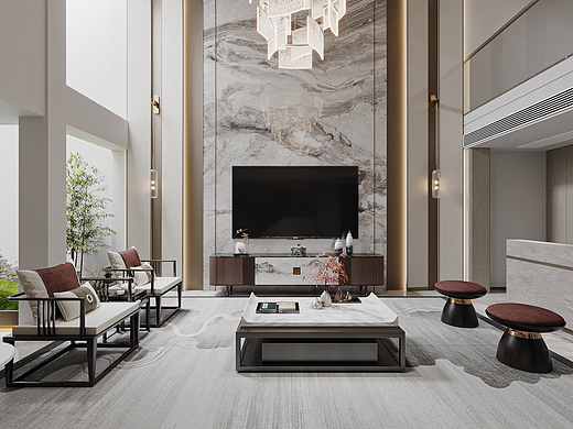 新中式客餐厅别墅